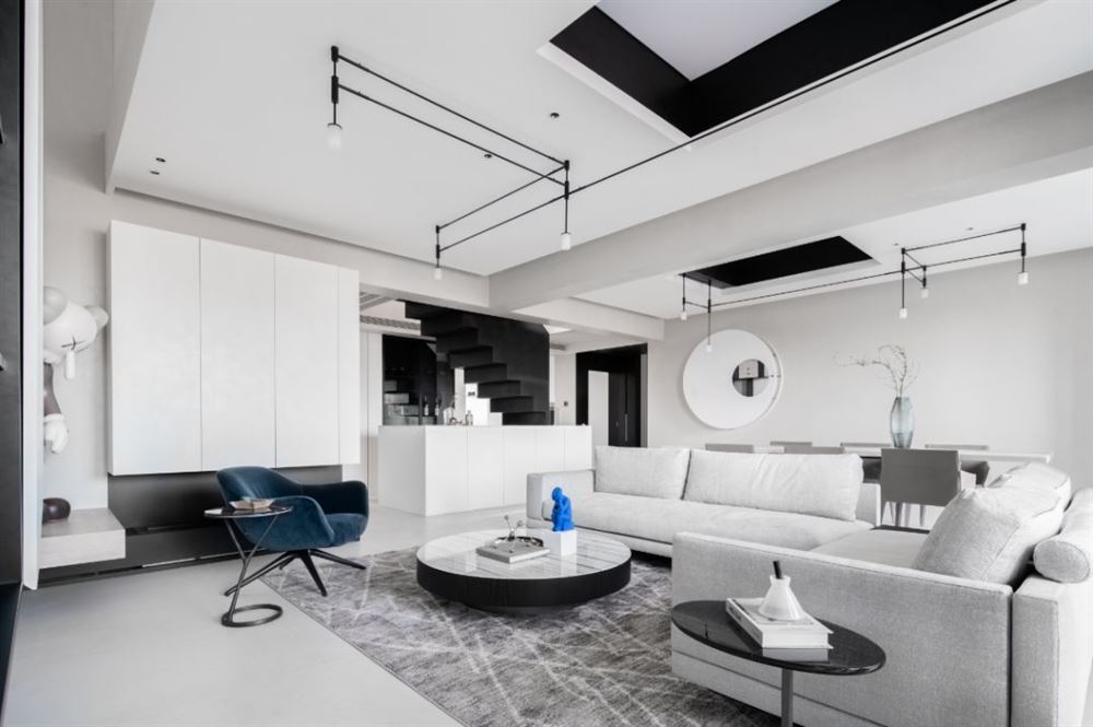 佛山市美的·東樾灣現(xiàn)代風(fēng)格復(fù)式裝修案例