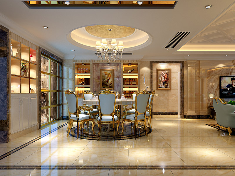 佛山市美的·東樾灣歐式風(fēng)格四居室裝修案例