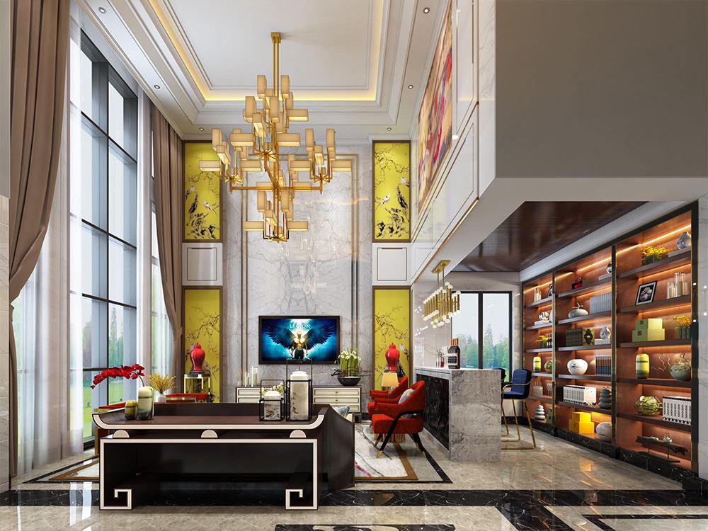 佛山市保利御江南歐式風(fēng)格別墅裝修案例