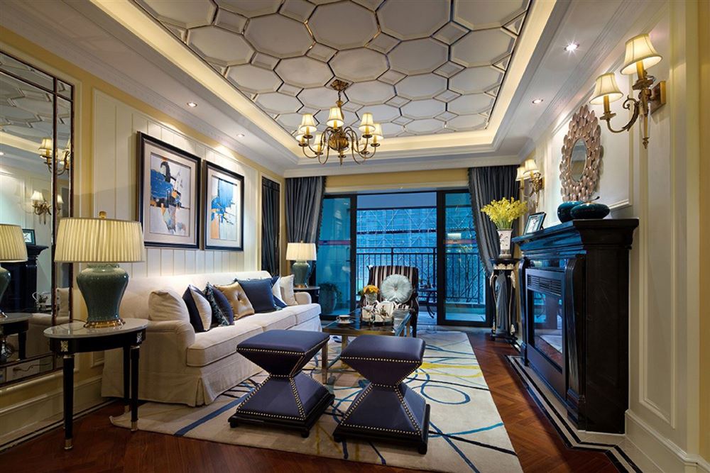 佛山市雅居樂·江畔明珠歐式風格三居室裝修案例