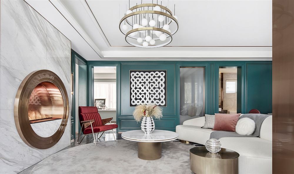 佛山市海倫堡玖悅瀾灣輕奢風(fēng)格三居室裝修案例