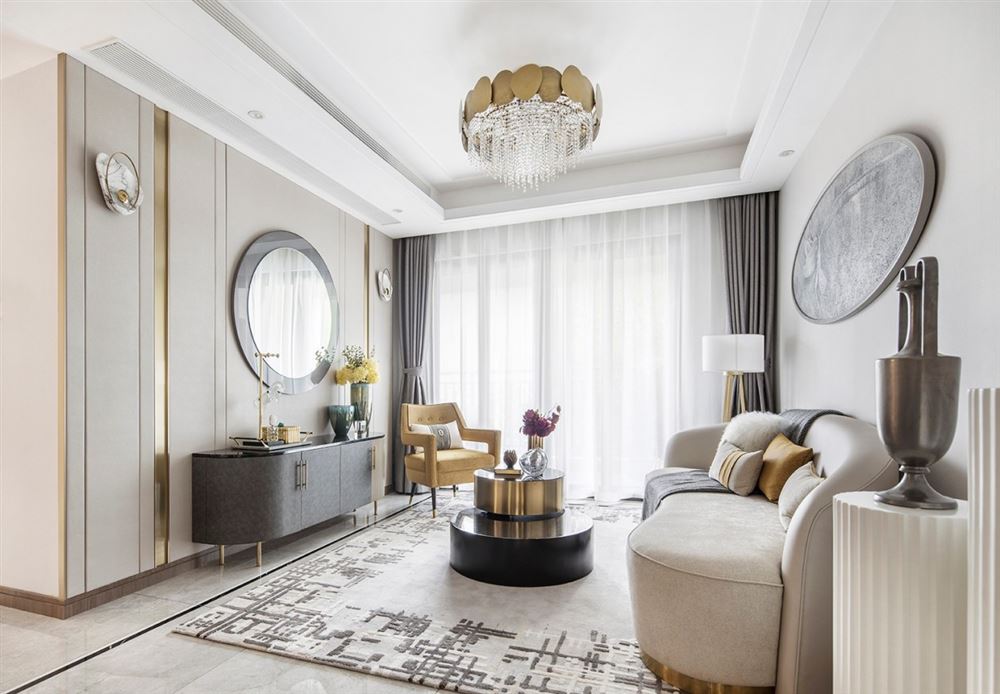 江門市保利中央公園輕奢風(fēng)格三居室裝修案例