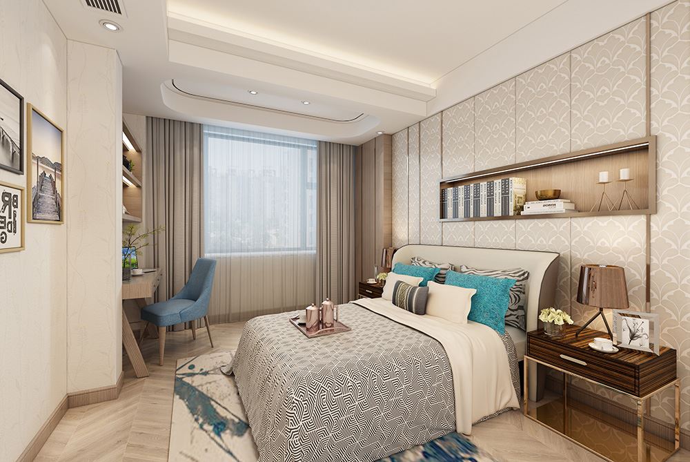 佛山市保利玥府新中式風格復(fù)式裝修案例