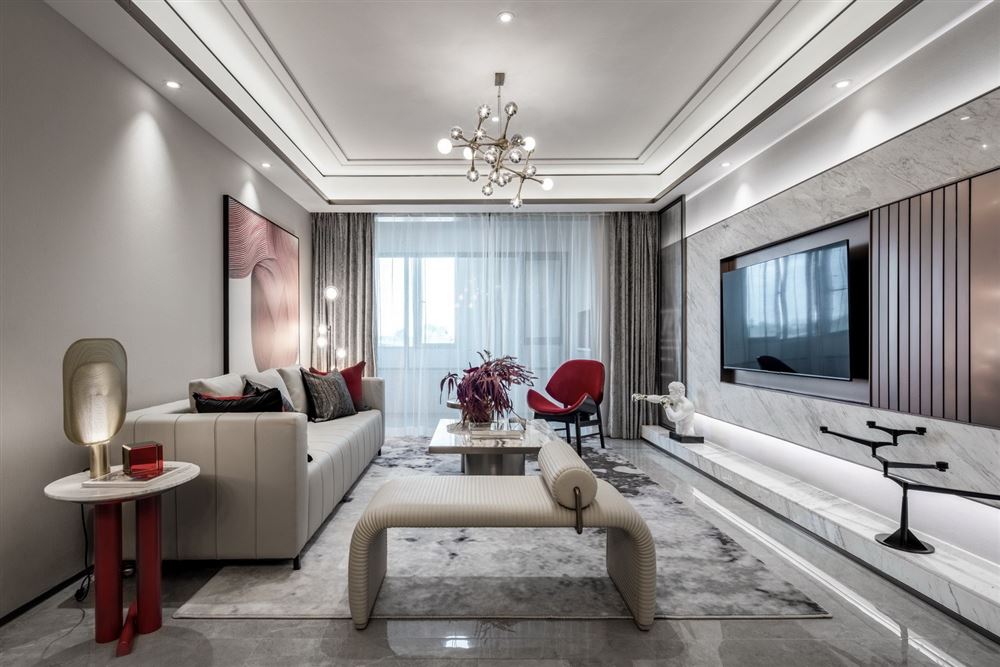 佛山市建發(fā)·融創(chuàng)·雅居樂丨和璽新中式風(fēng)格四居室裝修案例