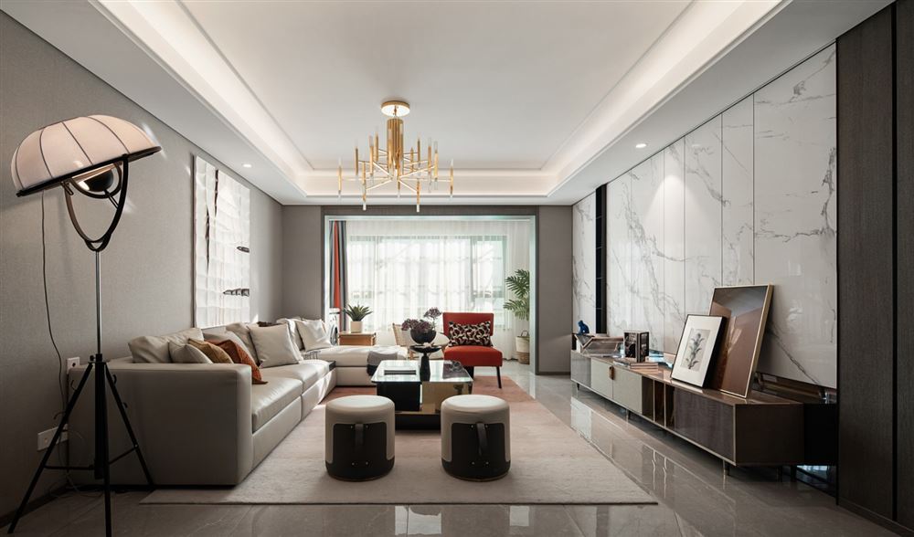 佛山市金茂碧桂園正榮府輕奢風(fēng)格四居室裝修案例