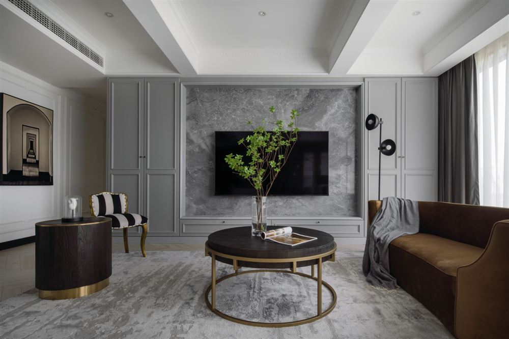 佛山市新希望悅瓏灣美式風(fēng)格三居室裝修案例