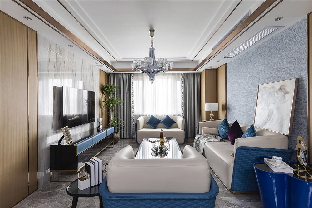 佛山市保利閱江臺歐式風(fēng)格三居室裝修案例