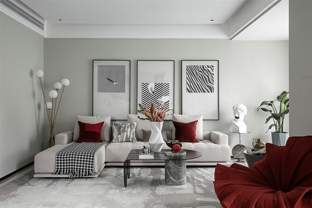 江門市保利中央公園現(xiàn)代簡約風(fēng)格三居室裝修案例