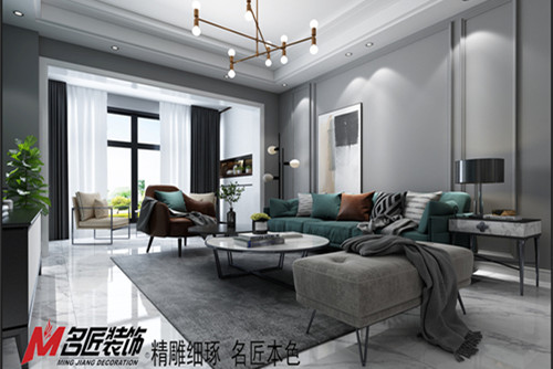梧州市五福園現(xiàn)代簡約風格三居室裝修案例