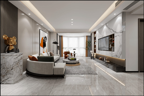 佛山市順德自在城現(xiàn)代風(fēng)格復(fù)式裝修案例