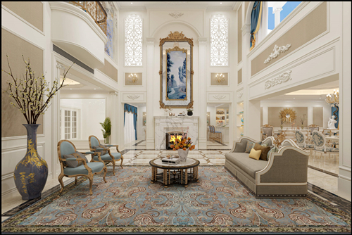 佛山市越秀閱湖臺歐式風(fēng)格別墅裝修案例